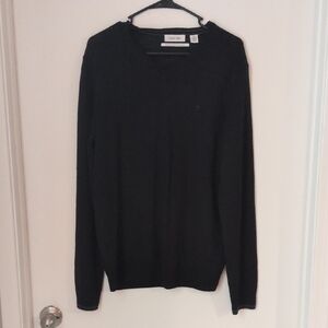 Calvin Klein Men's V-Neck Black Sweater
